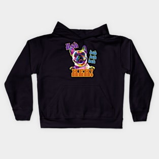 Psychedelic Laughing Bulldog Kids Hoodie